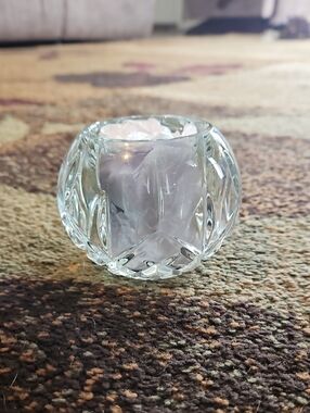 1970's Vintage Heavy Crystal Votive Holder
